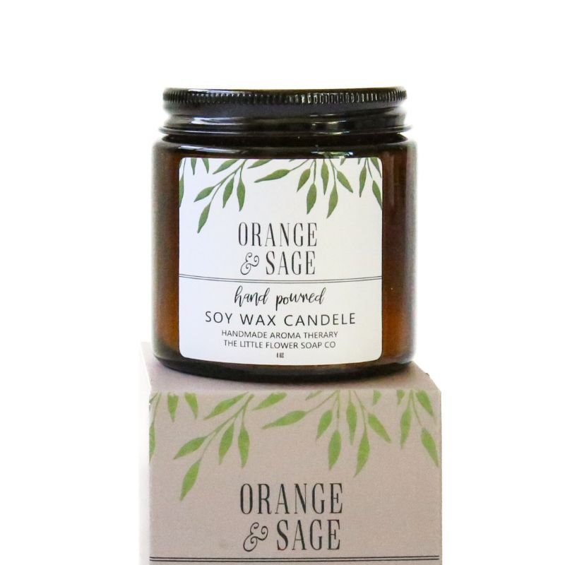 Aromatherapy Candle - Orange and Sage - alternate view