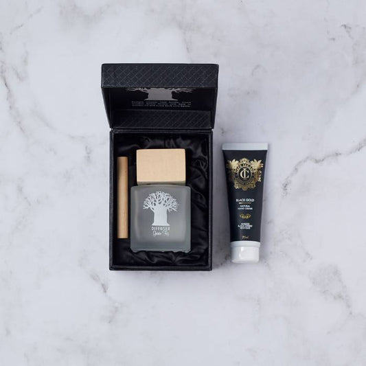 Green Fig Diffuser Gift Set with premium packaging and luxurious aromatics.