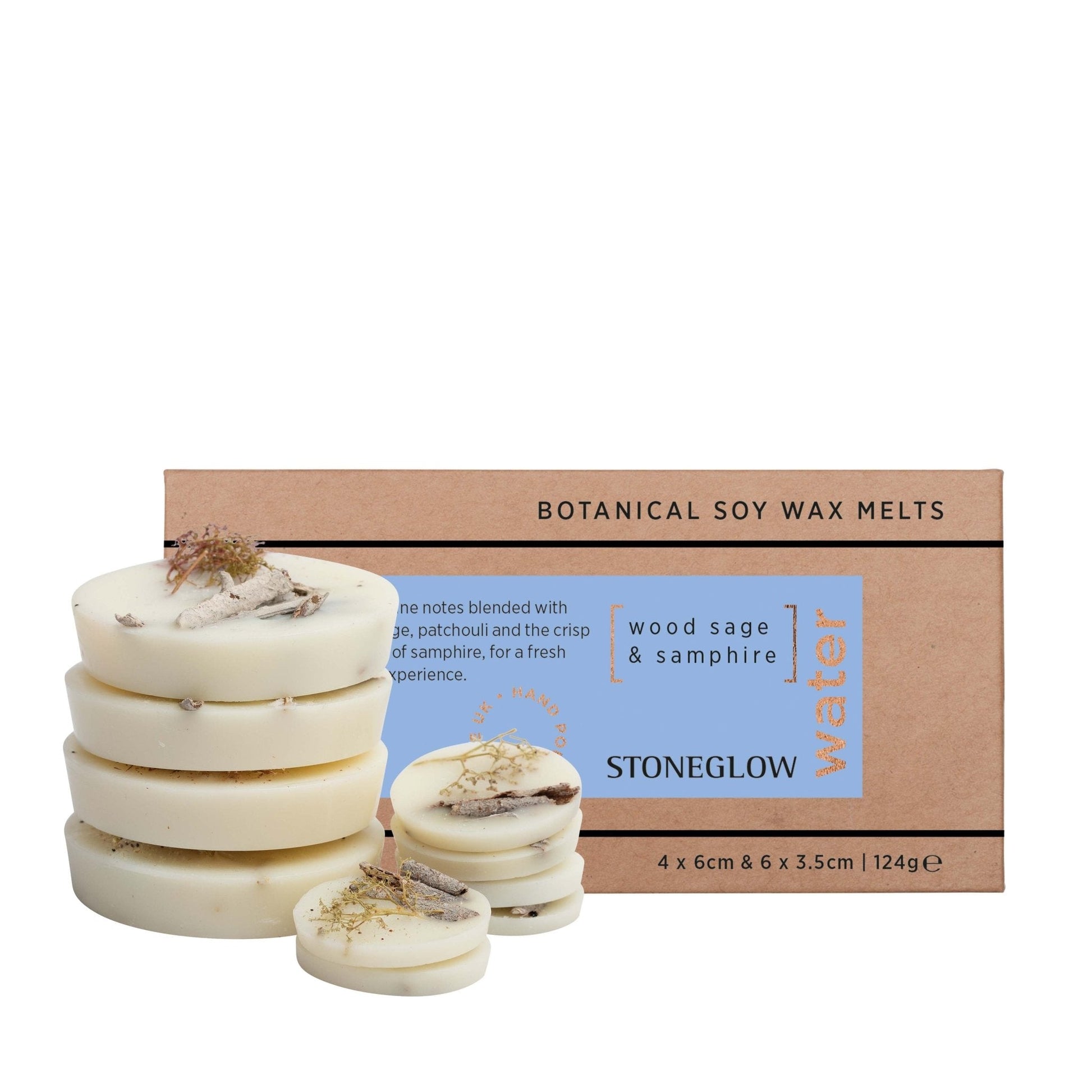 Stoneglow Water – Wood Sage & Samphire Botanical Soy Wax Melts