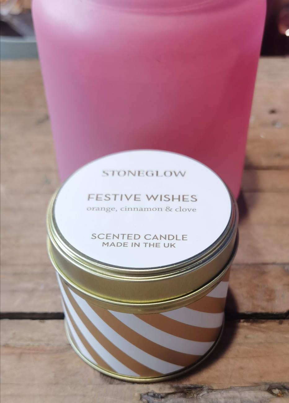 Festive Wishes Candle Tin | Flower Guy
