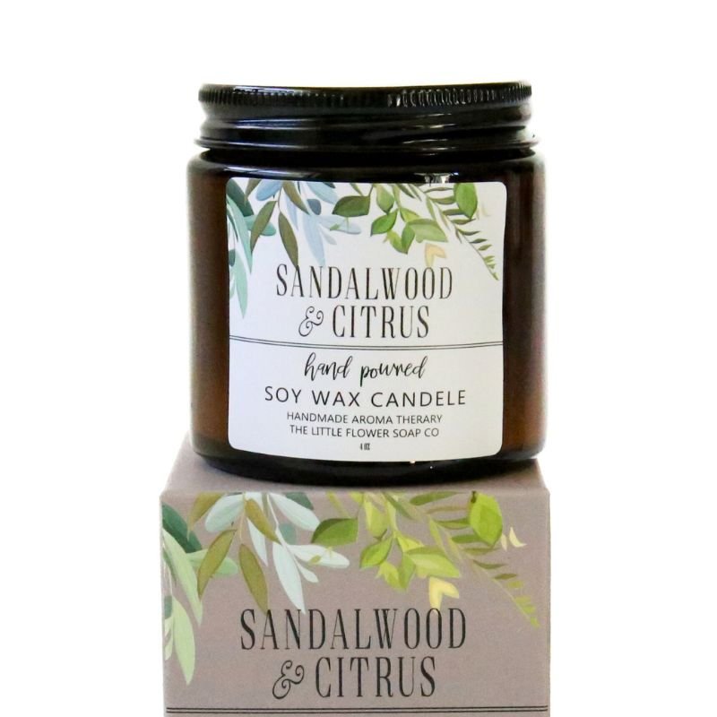Aromatherapy Candle - Sandalwood and Citrus - alternate view