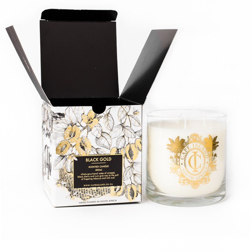 Black Gold Large Candle - alternate view