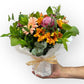 Bliss Posy, Seasonal flowers Gift for loved ones Handpicked flowers including peach gerberas and orange chrysanthemums - Flower Guy