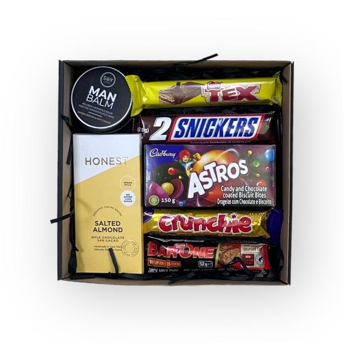 Astro candy adding a cosmic touch to the whimsical chocolate hamper