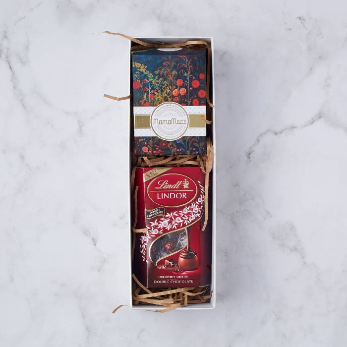Chocolate & Shortbread Duo featuring Lindt Double Chocolate Truffles and MamaMac’s Luxury Shortbread by Flower Guy.