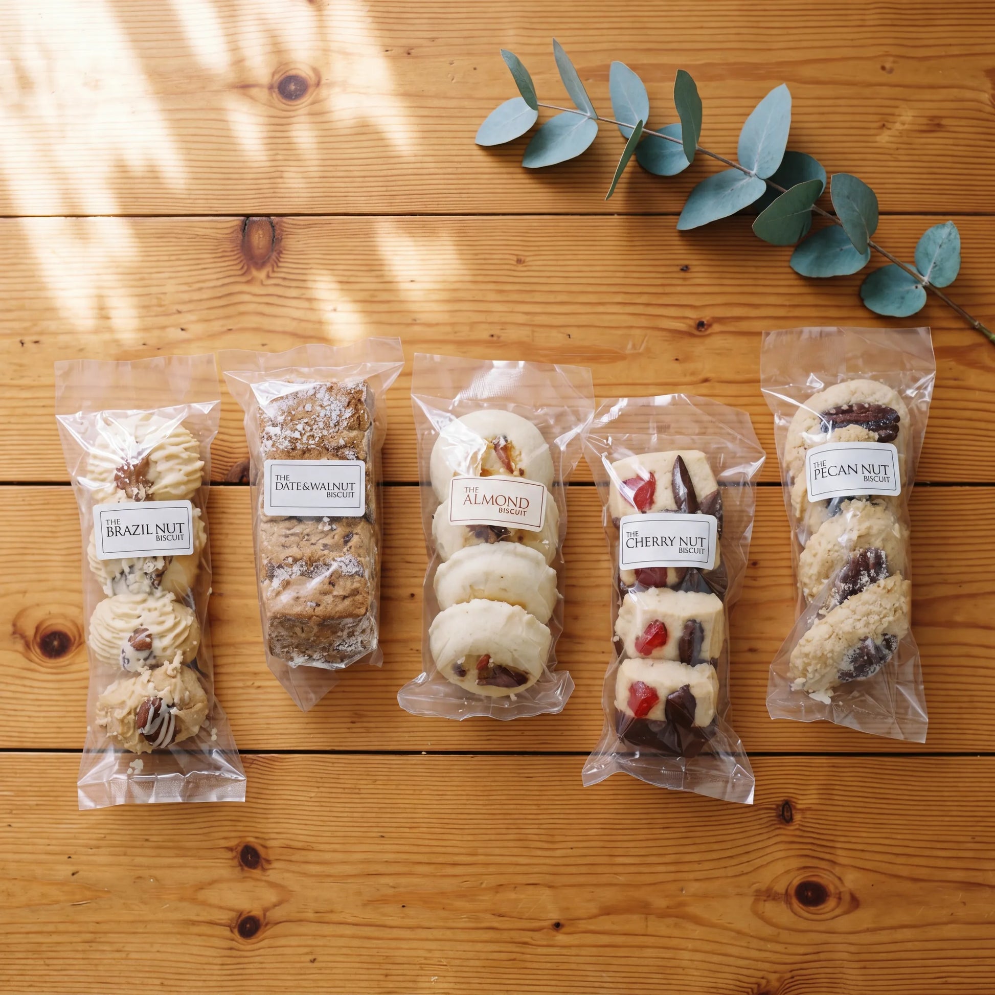 Luxury Biscuits Small with Brazil Nut, Date & Walnut, Almond, Cherry Nut and Pecan Nut sleeves by Flower Guy