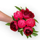 Whimsical peony flower bouquet wrapped elegantly, 6 stems - Flower Guy