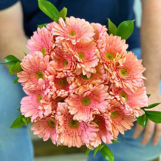 Close-up of Pink-a-licious Daisy Dazzle Bouquet - Flower Guy