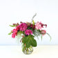 Vibrant Pink Petal Pleasure arrangement with gerberas and dahlias | Flower Guy