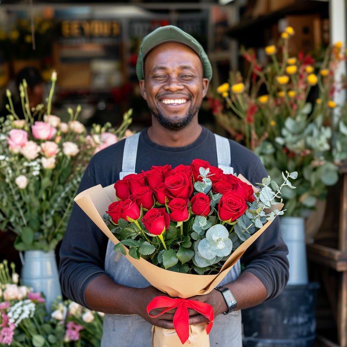 Scarlet Affection Bouquet Deep Red Roses Flower Guy