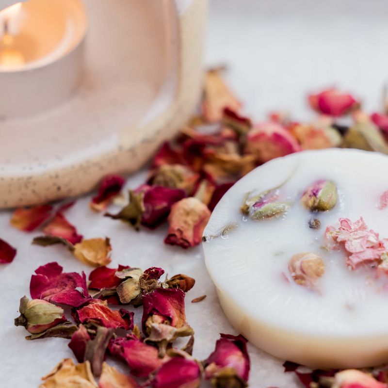 Stoneglow Light - Blush Rose & Peony - Botanical Scented Soy Wax Melts - alternate view