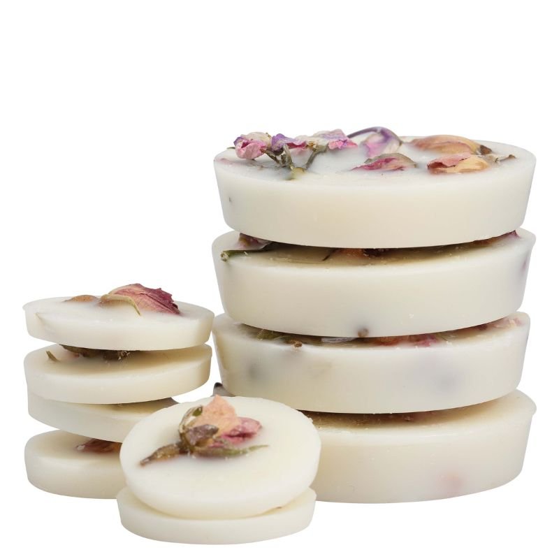 Stoneglow Light - Blush Rose & Peony - Botanical Scented Soy Wax Melts - detail view