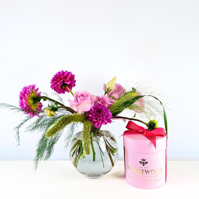Whispering Pink Meadow - Graceful Floral Design with Nougat at Flower Guy