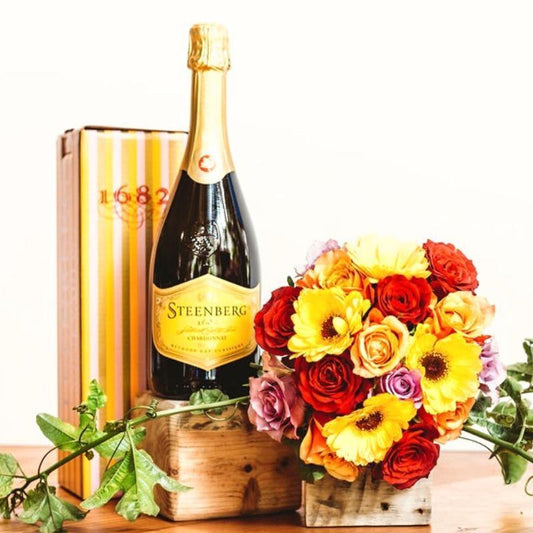 Classique Bouquet, Steenberg's 1682 Brut Chardonnay Flowers for special occasions Luxury hotel accommodation - Flower Guy